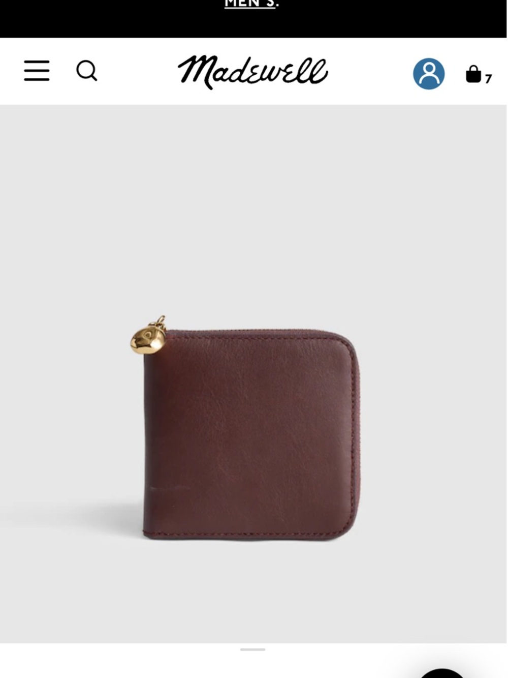 Madewell  essential zip wallet